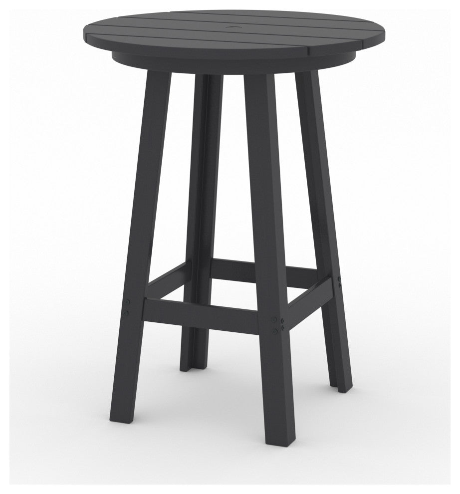 LuXeo Bailey-Cabo Round Counter 3-Piece Set, Gray