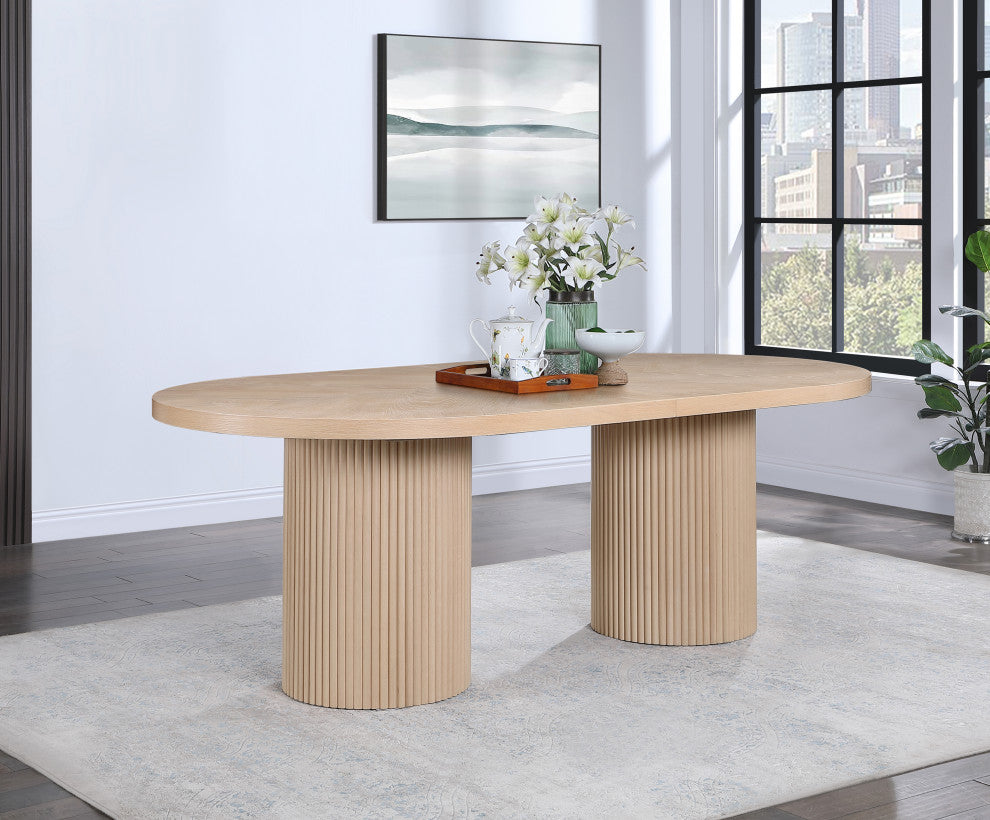 Belinda Oak Wood Dining Table, Oak
