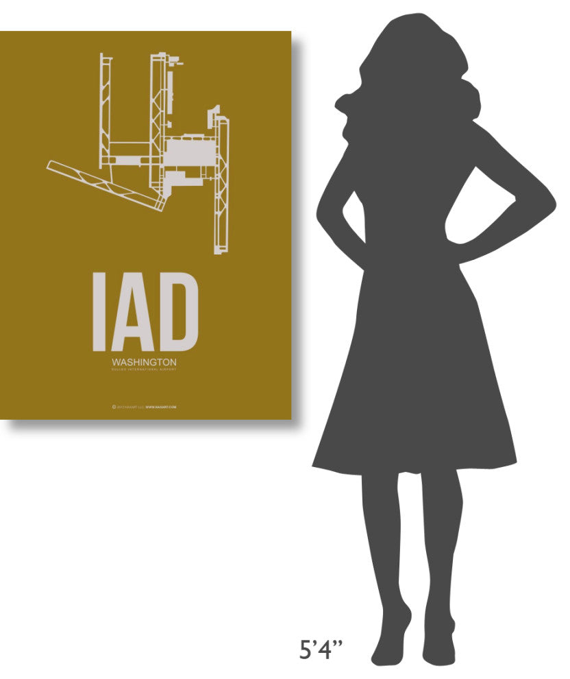 "IAD Washington Poster 3" Fine Art Print
