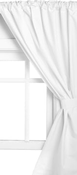 Vinyl Window Curtain in White