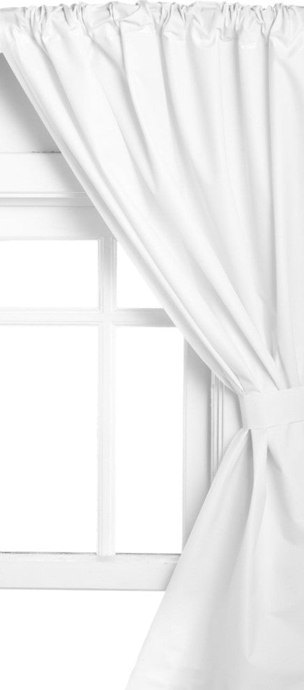 Vinyl Window Curtain in White