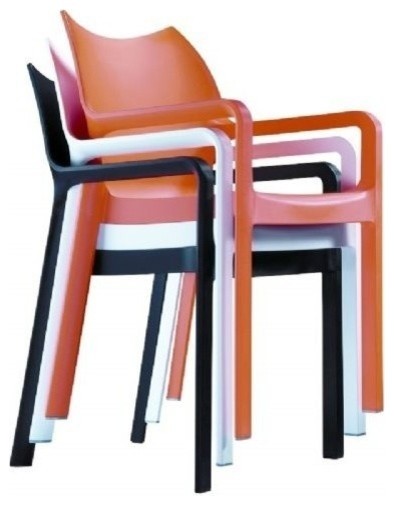 Compamia Diva Outdoor Dining Armchair, Set of 2, Orange