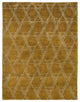 HAND KNOTTED LOOM SILK ECO-FRIENDLY RUGS-5'x8',Rectangle,Gold Beige,Contemporary