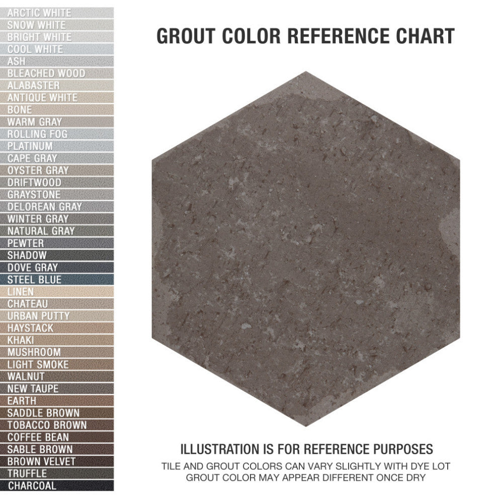 Brickyard Hex Porcelain Floor and Wall Tile Sample