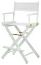 024" Director's Chair White Frame-White Canvas