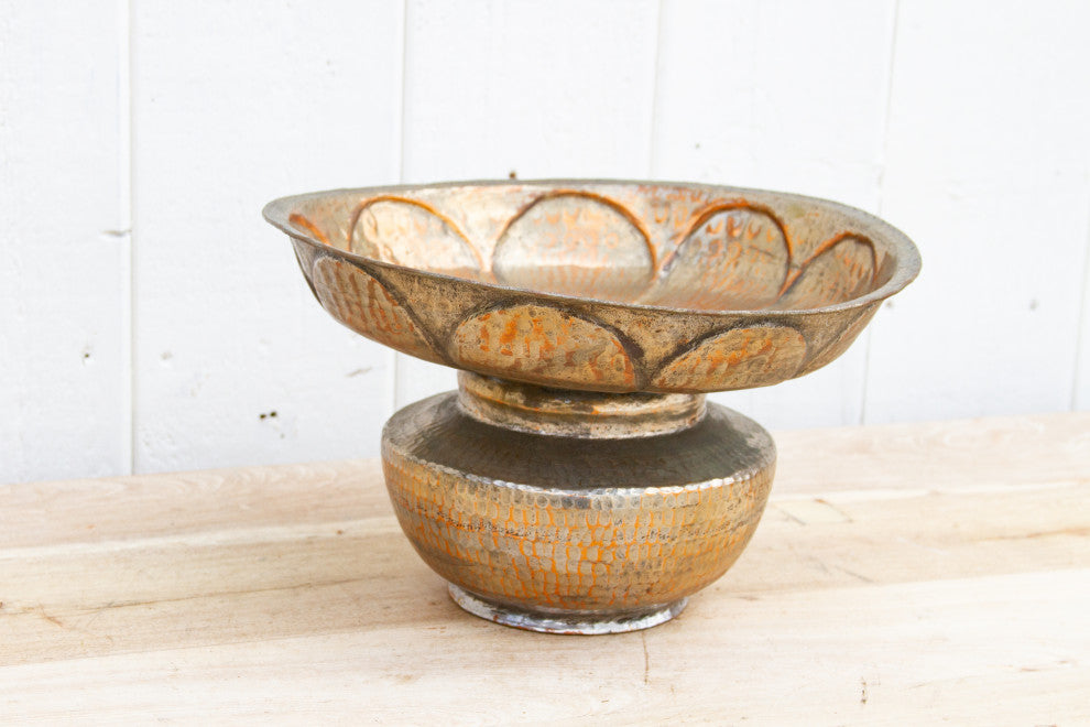 19th Century Silvering Copper Water Bowl