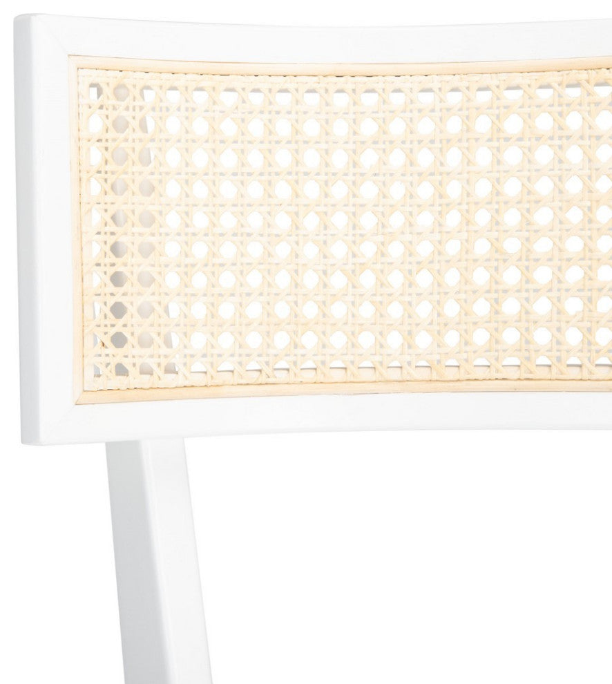 Safavieh Galway Cane Bar Stool, White/Natural