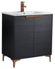Wilmington Bath Vanity, Chestnut, 30 Inch, Rose Gold Hardware