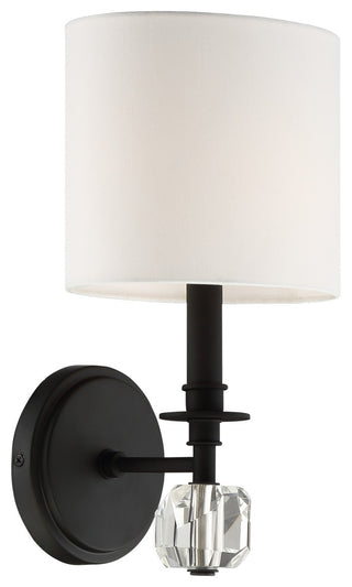 Crystorama Lighting Group CHI-211 Chimes 13" Tall Wall Sconce - Black Forged