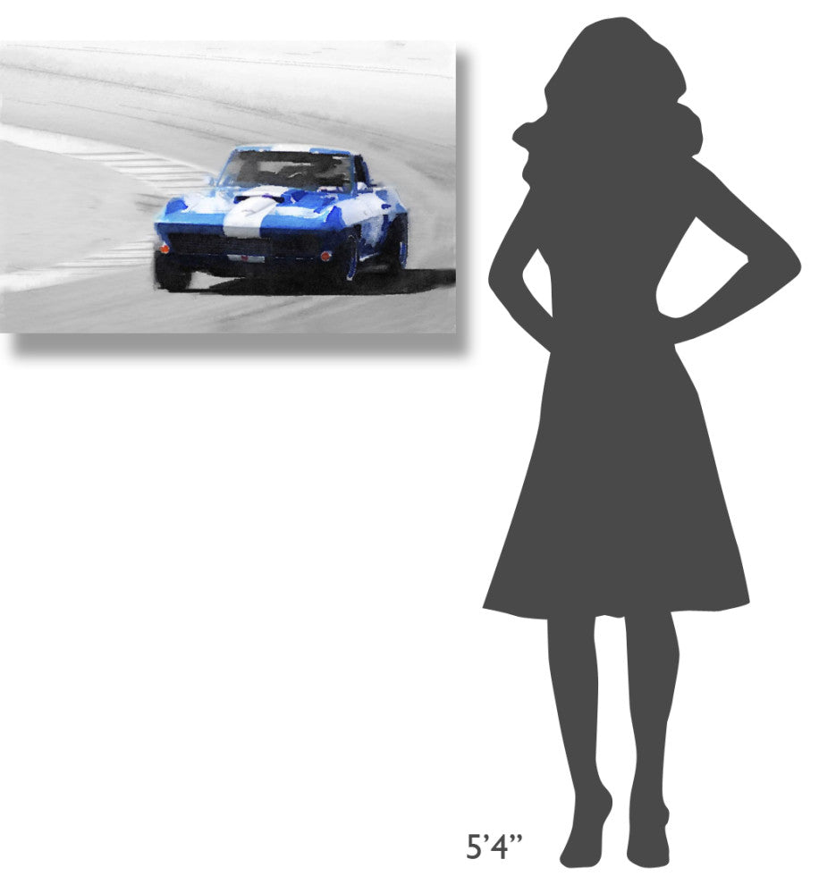 "Corvette Stingray Laguna Seca Watercolor" Fine Art Print