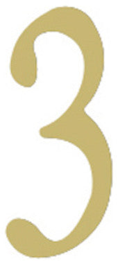 2" Brass Self Adhesive Address, Number 3