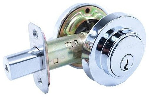 Pamex FDK Contemporary Deadbolt, Chrome, One-Sided Deadbolt With Cover