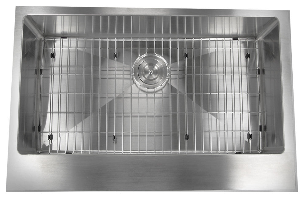Nantucket Sinks EZ Apron Farmhouse Stainless Sink, 9" Apron
