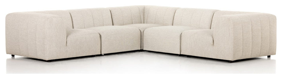 Gwen Outdoor 5 Pc Sectional-Faye Sand