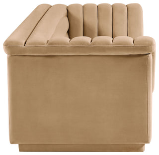 Cascade Upholstered Set, Camel, Velvet, Sofa