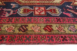 Fine Vintage Distressed Roy Navy/Rust Runner, 3'8x10'9