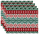FairIsle, Geometric Print Placemat, Red (Set of 4), 18 x 14"