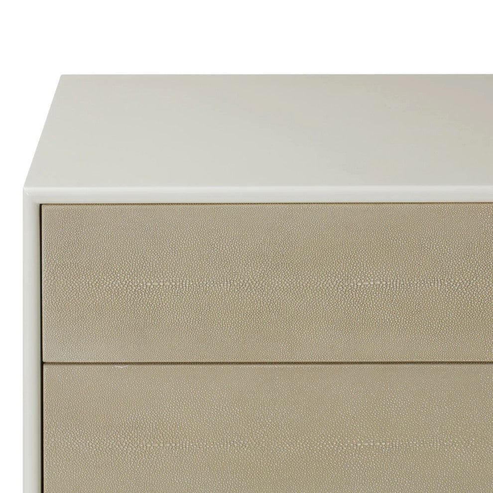 Sonder Living Alice Dresser 8 Drawer | Emboss Faux Shagreen