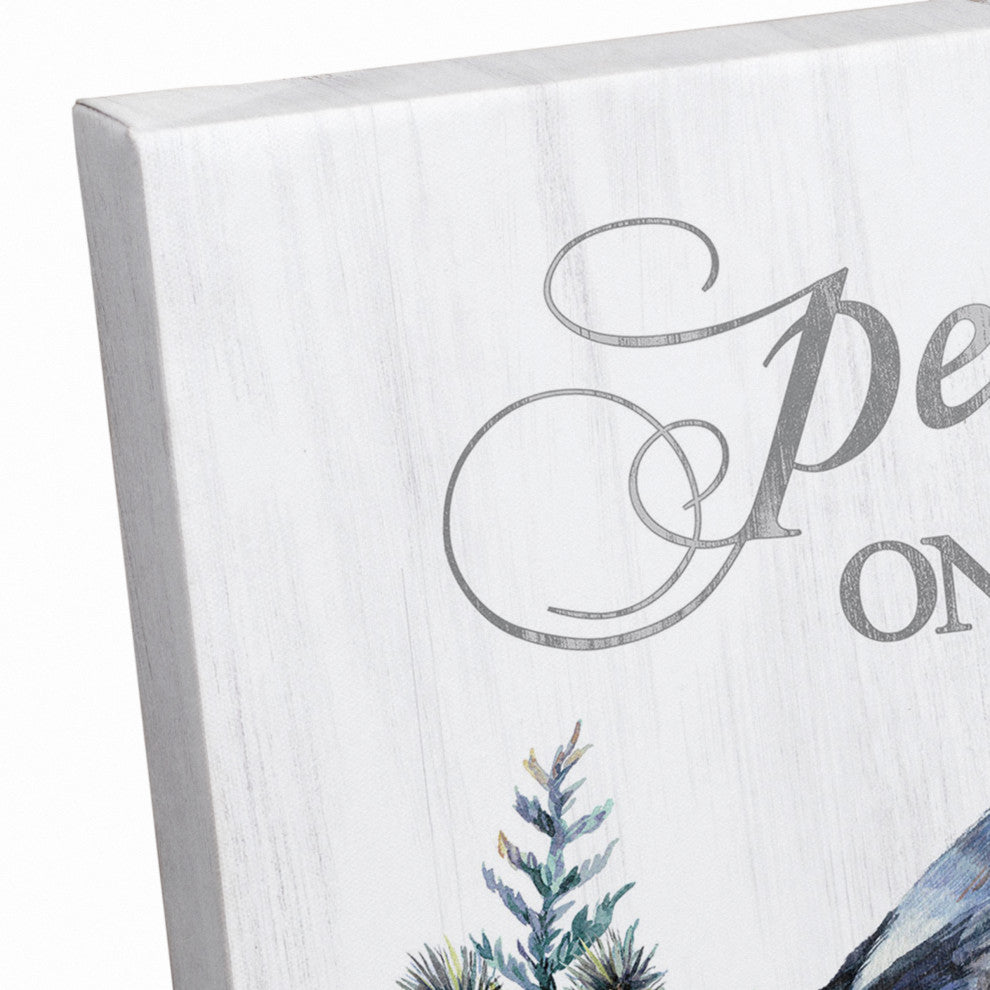 Peace On Earth Bird 12x12 Canvas Wall Art