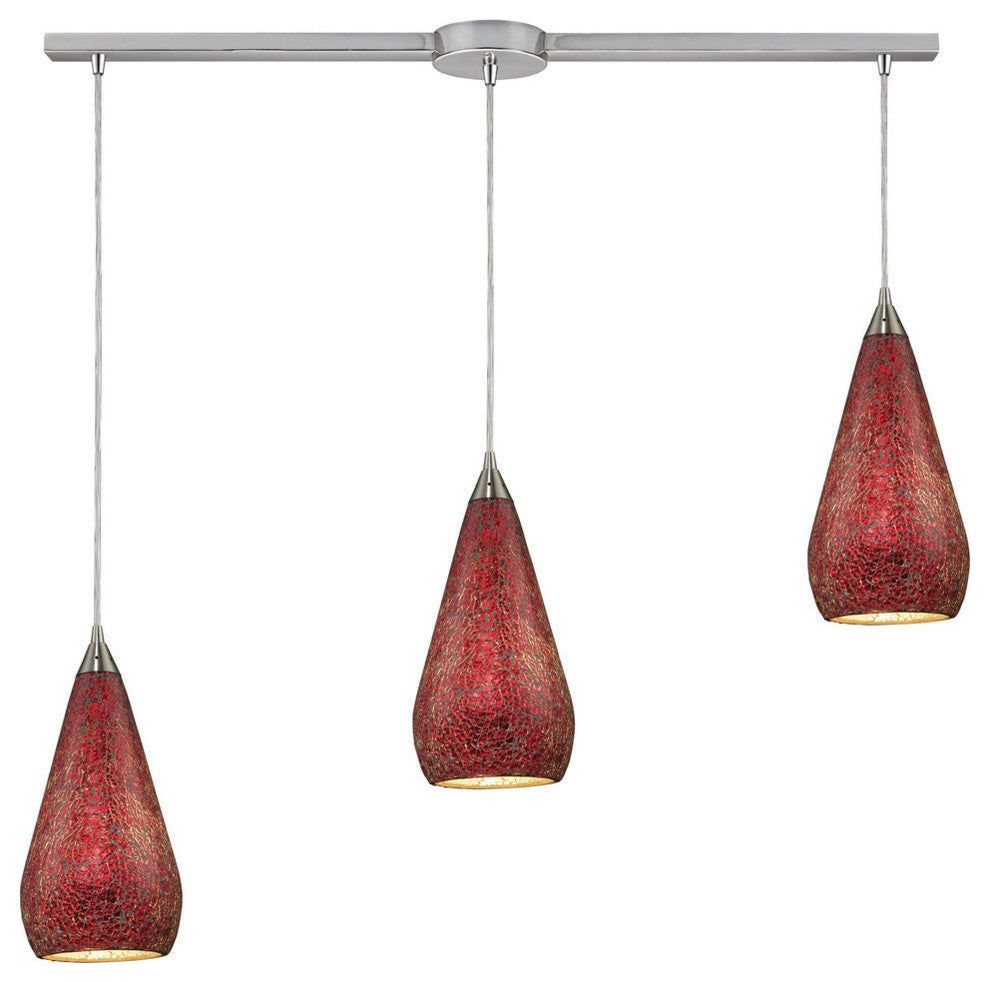 ELK Lighting Curvalo 3-Light Mini Pendant - 546-3L-RBY-CRC