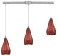 ELK Lighting Curvalo 3-Light Mini Pendant - 546-3L-RBY-CRC