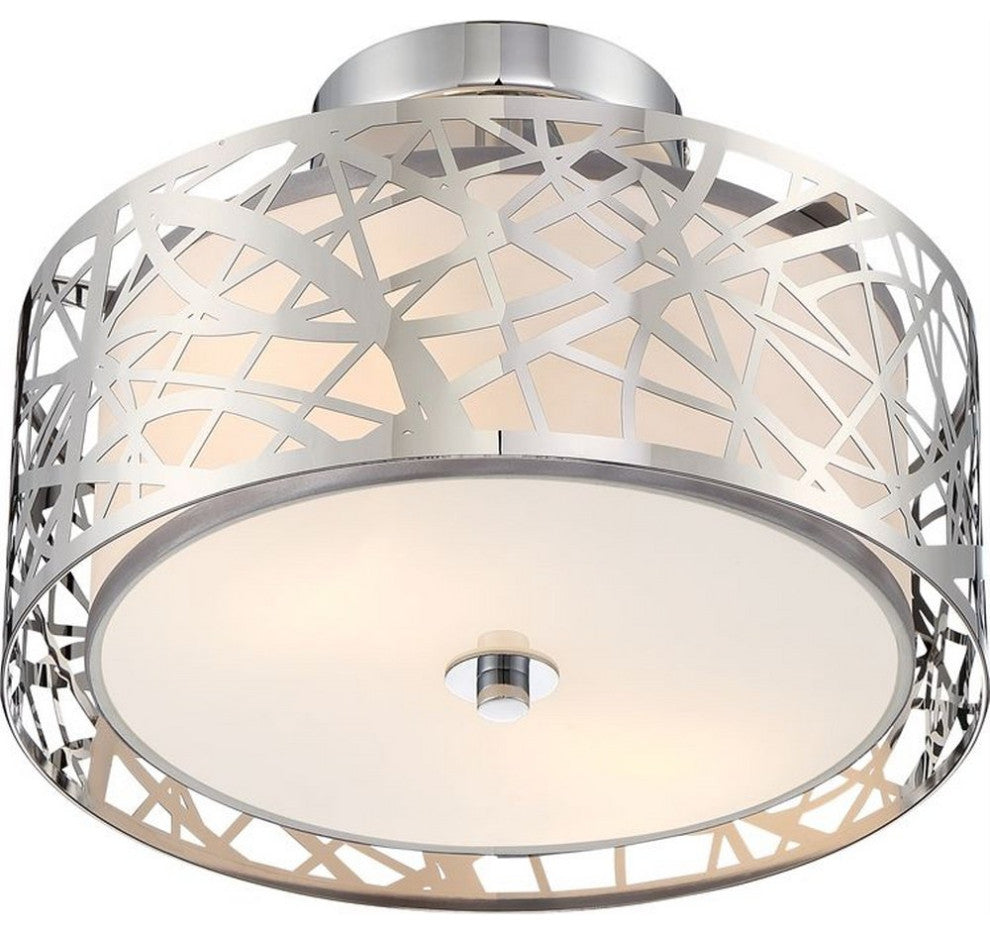Quoizel PCAE1712C Two Light Semi Flush Mount Abode Polished Chrome