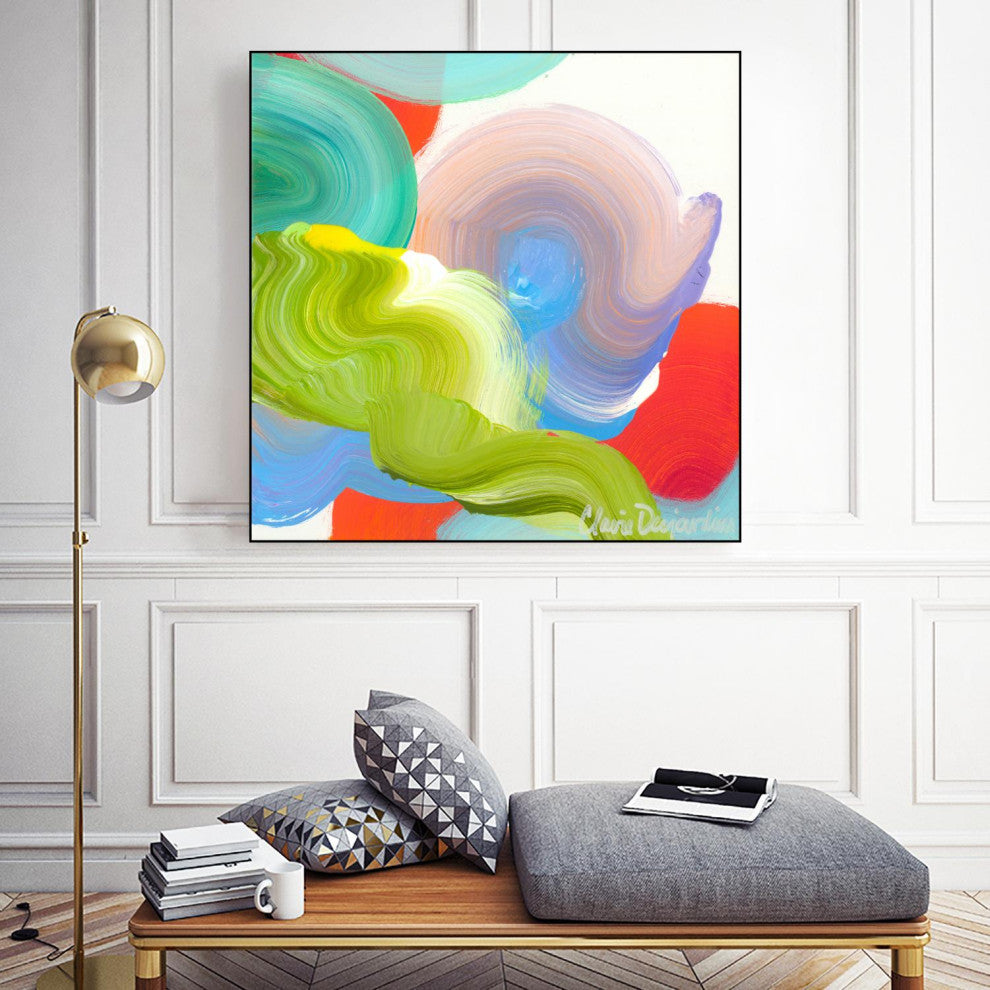"Vav 05" Framed Canvas by Giant Art 30"x30"