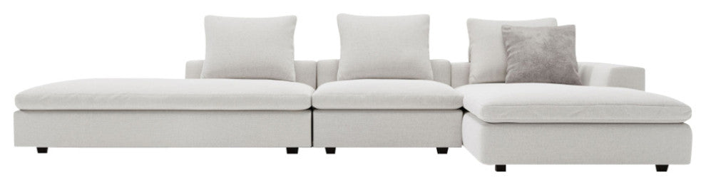 Lucerne Modular Chaise, Ashen Fabric, Ashen Fabric, Set12a-3pc