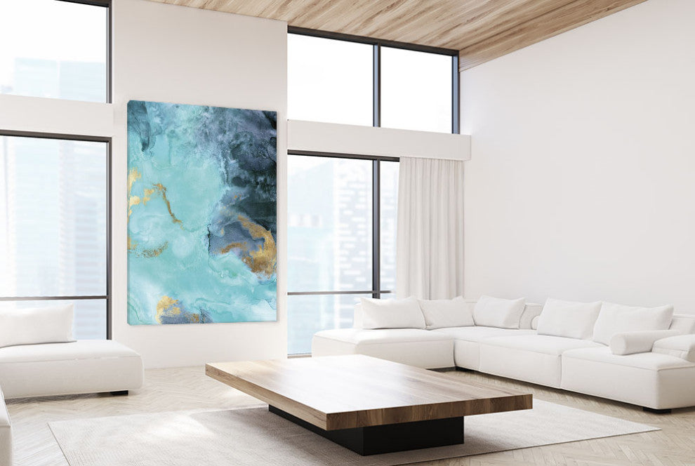 "Gold Under the Sea II" Fine Art Giant Canvas Print, 54"x84"