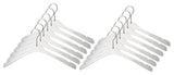 YBM Home Quality Acrylic Clear Hangers, Silver, Men, 12