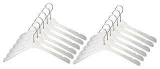 YBM Home Quality Acrylic Clear Hangers, Silver, Men, 12