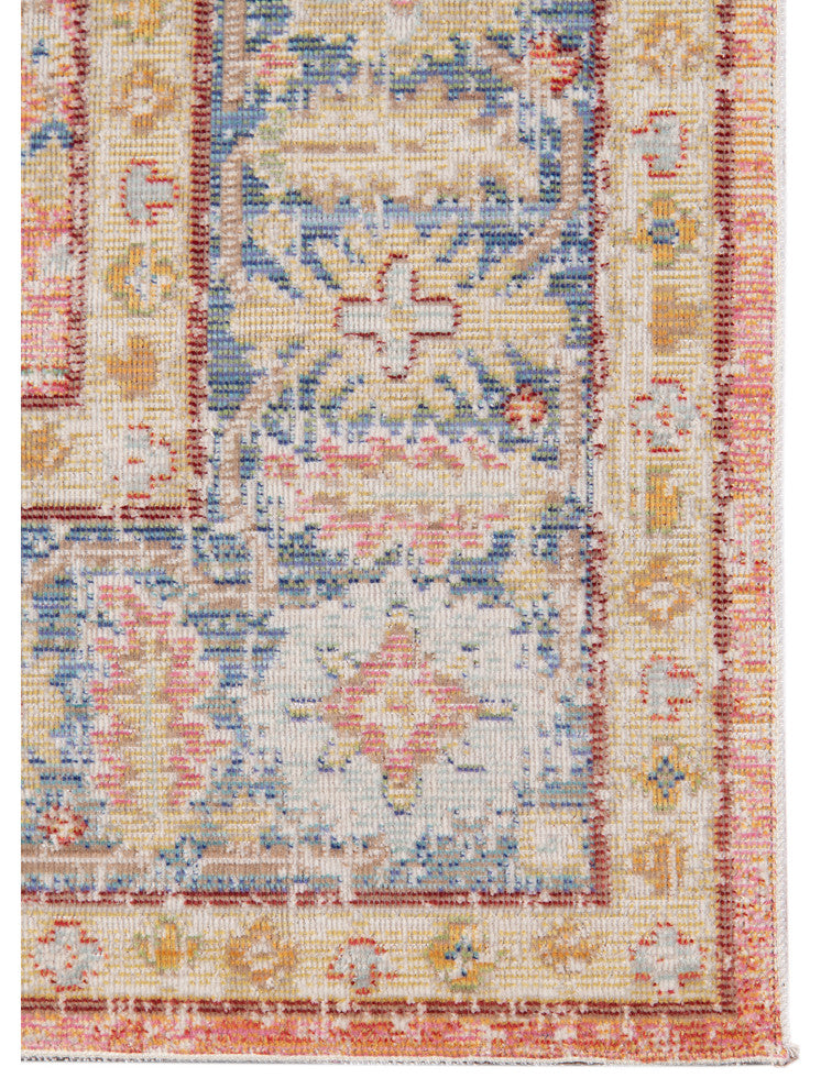 Century Reuda Area Rug, Coral Pink, 9' x 13', Bordered