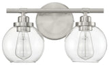 Carson Bathroom Vanity Light, Satin Nickel, 2-Light Bath