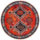 Safavieh Vintage Hamadan Vth293P Traditional Rug, Orange and Red, 6'7"x6'7" Roun