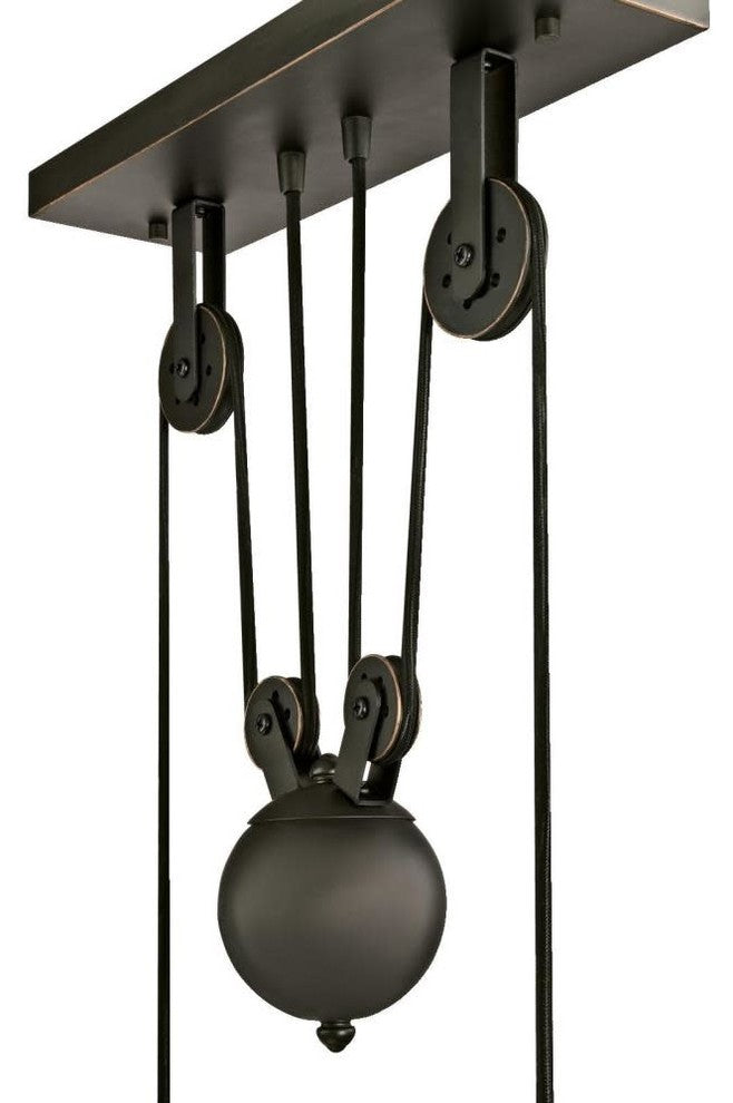 Westinghouse 6332500 Iron Hill 3 Light 40"W Linear Chandelier - Oil Rubbed