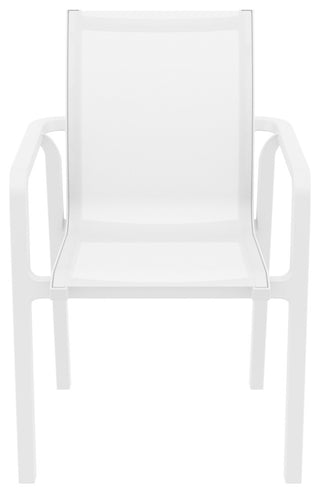 Pacific Sling Arm Chair, Set of 2, White Frame/White Sling