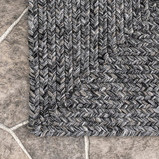 Nuloom Braided Lefebvre Indoor/Outdoor Area Rug, Charcoal 10'x14'