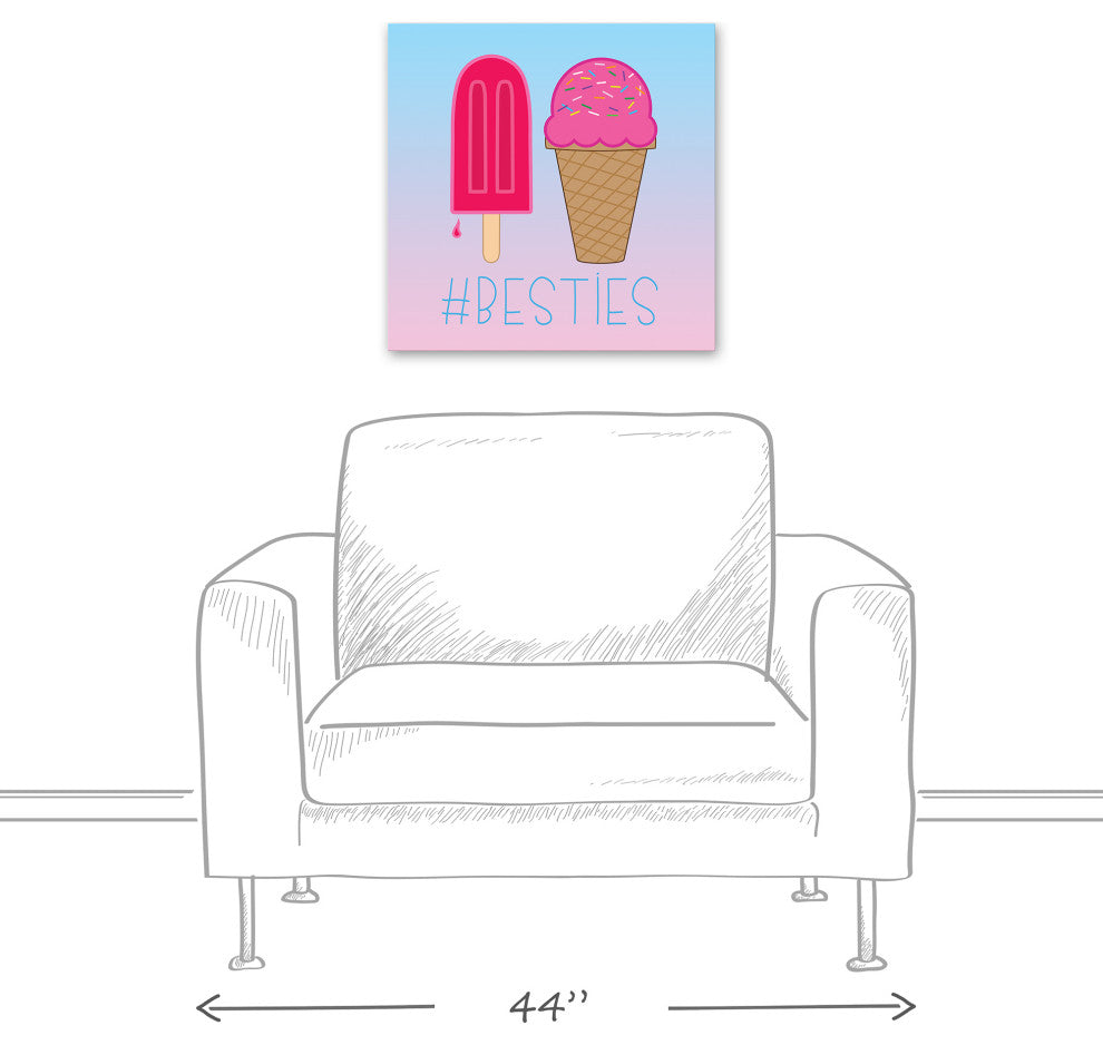 Besties Dessert 20x20 Canvas Wall Art