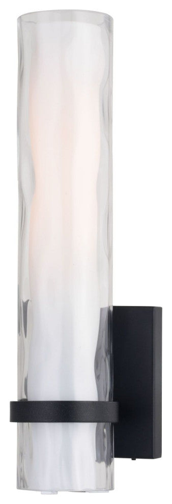 Vilo 4.5-in W 1 Light Matte Black Wall Sconce Light with Full Backplate, Oil Rubbed Bronze, 4.25-in. W X 13.5-in. H X 4-in. D