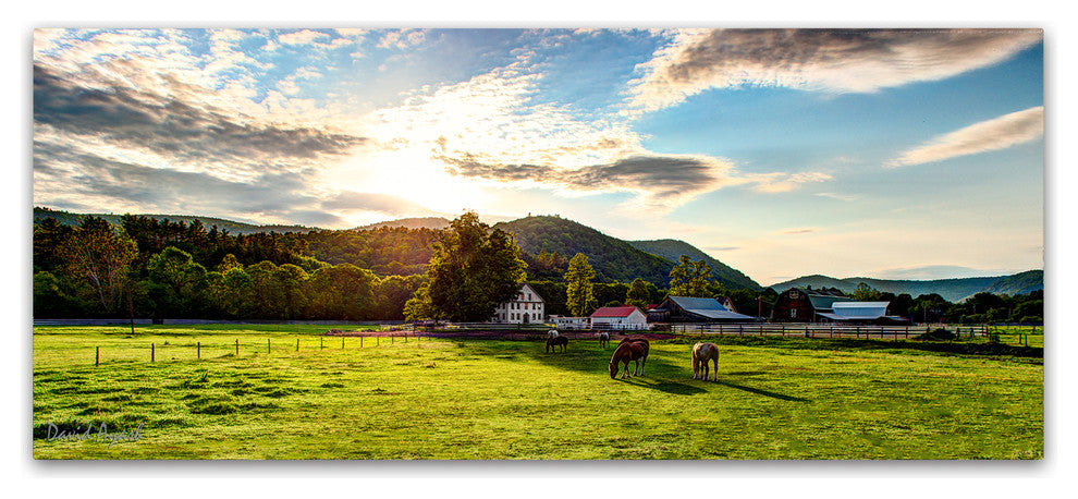 'Serene Sunset - Vermont' Canvas Art by David Ayash