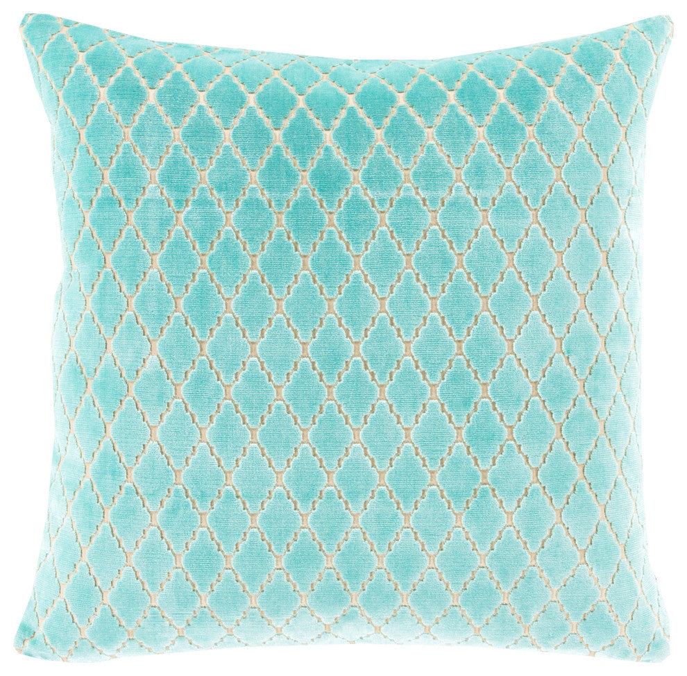 Surya Velvet Antique Lattice FBA-001 20" x 20" Pillow Cover