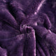 Plain Faux Fur Throw Blanket, Blackberry, 60"x80"