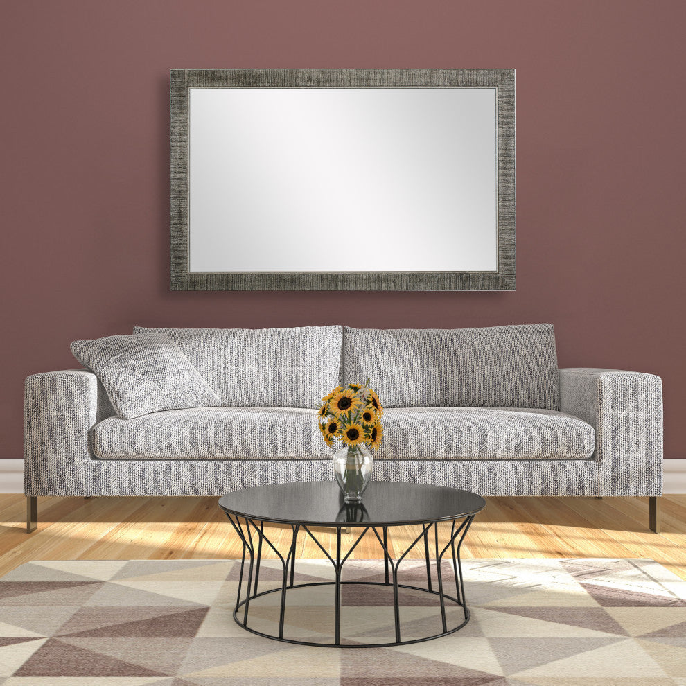 Huntington Framed Wall Mirror, Black, 20"x48"