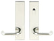 Munich Lever, Tubular Passage, Privacy Bolt, Left Hand, Polished Stainless Steel