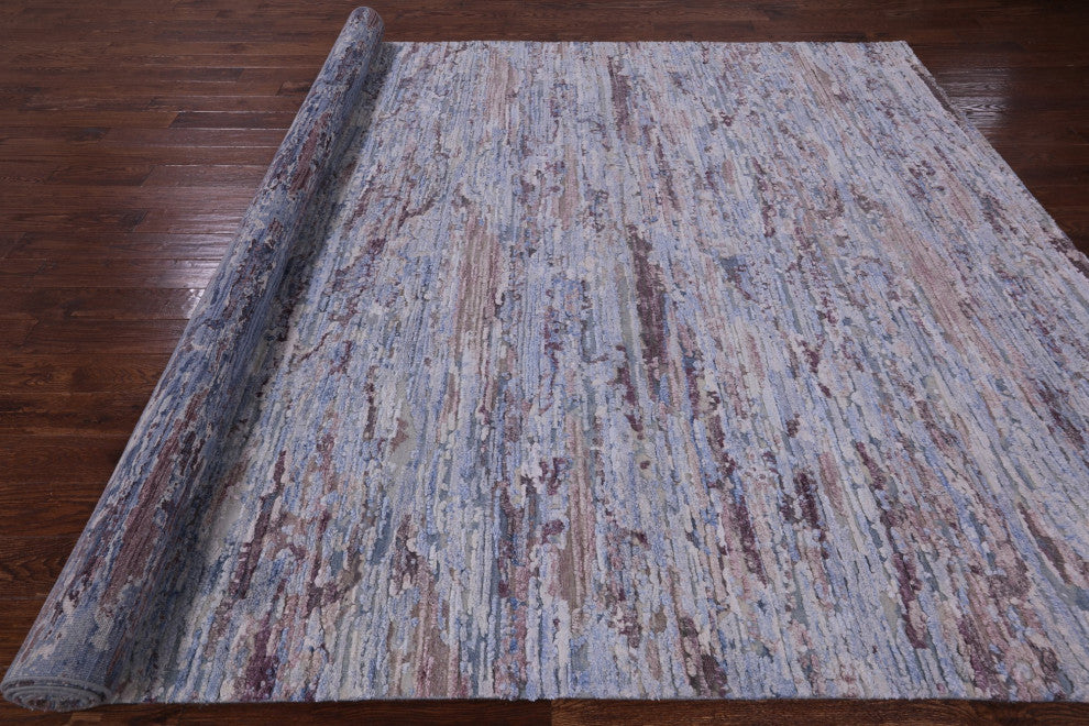 Handmade Wool and Silk Modern Rug 8' 11" X 12' 0" Q9041