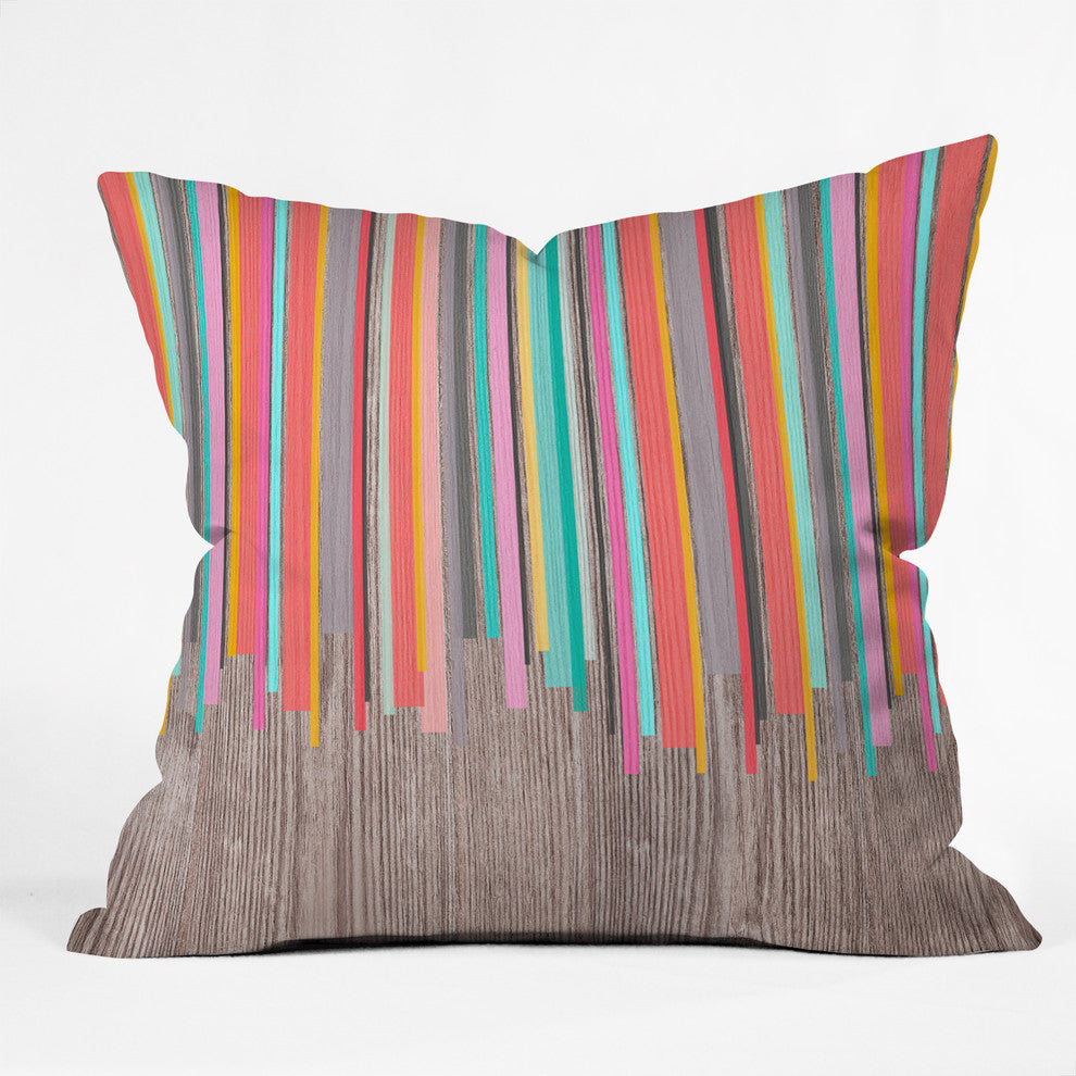 Deny Designs Iveta Abolina Stripe Happy Outdoor Throw Pillow