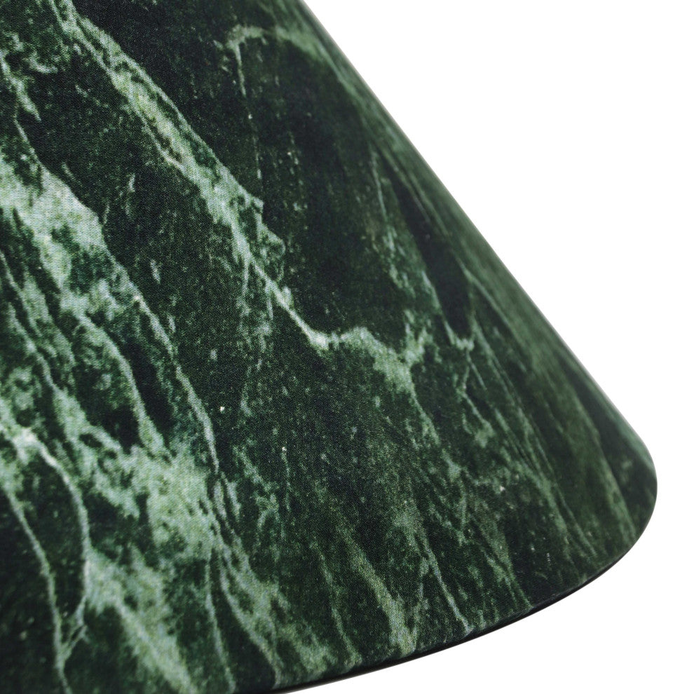 Mable Marble Table Lamp, Green