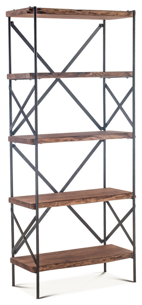 Blayne 78-Inch Tall Live Edge Bookshelf