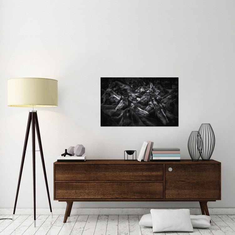 "Acorralados" Stretched Canvas Giclee by Alfonso Maseda Varela, 40x25"