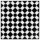 Sevillano Giralda Checkerboard Glossy Black and White Ceramic Wall Tile